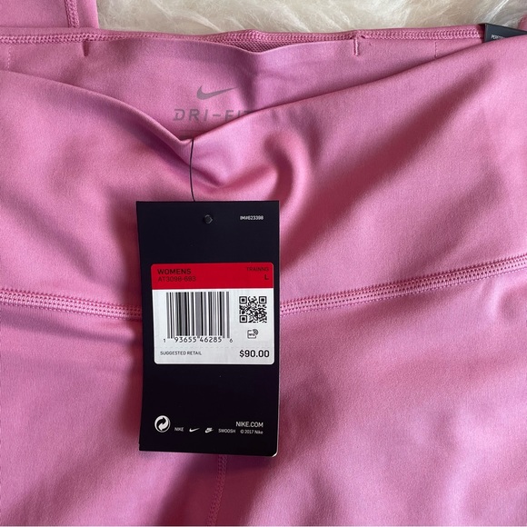 NWT. Nike One Luxe Tight fit leggings, mid-rise. Bubblegum pink. Dri-fit tech. - Picture 2 of 7